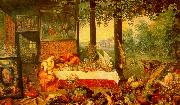 Jan Brueghel The Sense of Taste oil painting on canvas